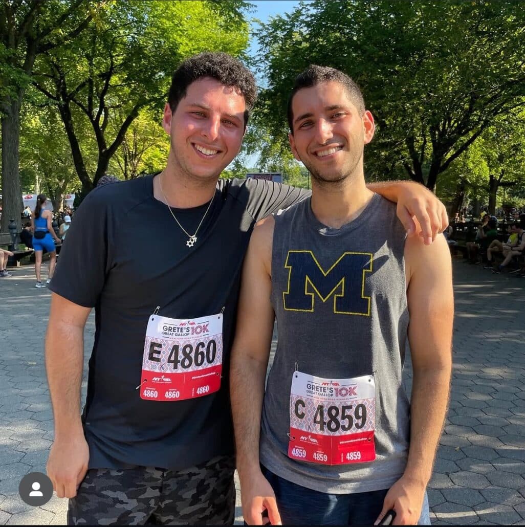 Zack and his fiance at a running event.